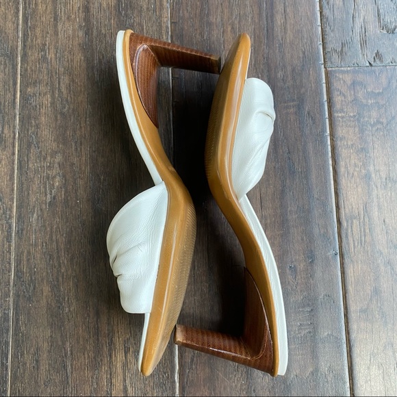 Etienne Aigner Slide Heeled Leather Sandals - Picture 3 of 11